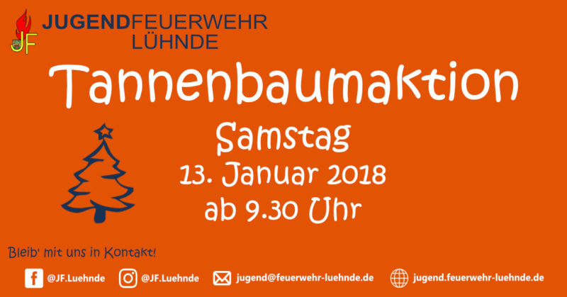 Jugendfeuerwehr sammelt Tannenbäume